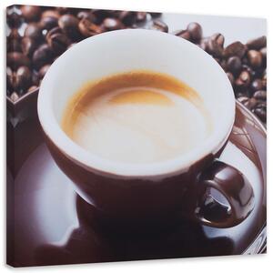 Obraz na plátne Polovica šálky kávy Rozmery: 30 x 30 cm