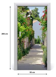 Fototapeta samolepiace dvere francúzskej uličky 95x205 cm