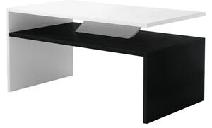 KONDELA Konferenčný stolík, čierna/biela, PRIMA
