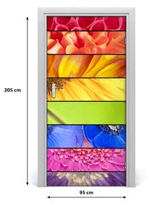 Fototapeta samolepiace farebné kvety 95x205 cm