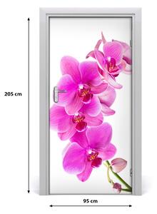 Fototapeta samolepiace ružová orchidea 95x205 cm
