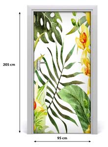 Fototapeta samolepiace tropické kvety 95x205 cm