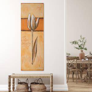 Obraz na plátne Tulipán, ako ručne maľovaný Rozmery: 30 x 90 cm