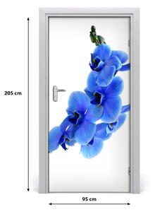 Fototapeta samolepiace modrá orchideami 95x205 cm