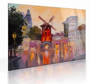 Sklenený obraz - Moulin rouge, Paríž, Francúzsko (70x50 cm)