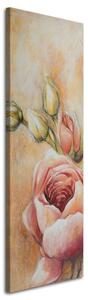 Obraz na plátne Ružové ruže a púčiky Rozmery: 30 x 90 cm