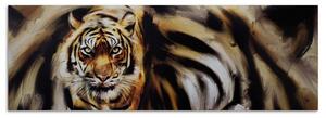 Obraz na plátne Tiger ako ručne maľovaný Rozmery: 90 x 30 cm