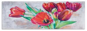 Obraz na plátne Kytica červených tulipánov Rozmery: 90 x 30 cm