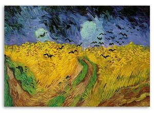 Obraz na plátne Pšeničné pole s havranmi - Vincent van Gogh reprodukcia Rozmery: 60 x 40 cm