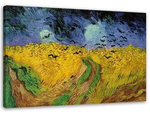 Obraz na plátne Pšeničné pole s havranmi - Vincent van Gogh reprodukcia Rozmery: 60 x 40 cm
