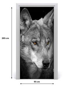 Samolepiace fototapety na dvere vlk portrét 95x205 cm