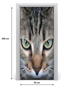 Samolepiace fototapety na dvere oči mačky 95x205 cm