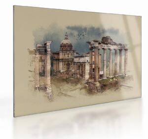 Sklenený obraz - Forum Romanum, Rím, Taliansko (70x50 cm)