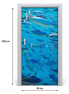 Samolepiace fototapety na dvere koralové ryby 95x205 cm