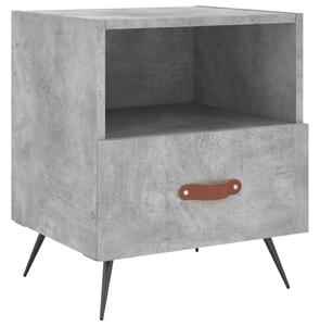 Nočný stolík betónovo sivý 40x35x47,5 cm kompozitné drevo