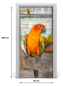 Samolepiace fototapety na dvere papagáj 95x205 cm