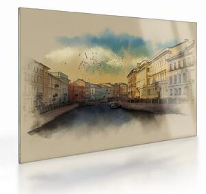 Sklenený obraz - Moyka rieka, Petrohrad, Rusko (70x50 cm)