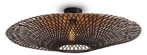 MUZZA Stropná lampa kalimantan l 87 cm prírodná/čierna