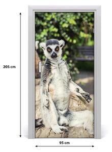 Samolepiace fototapety na dvere lemur 95x205 cm