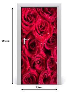 Fototapeta na dvere červená ruža 95x205 cm