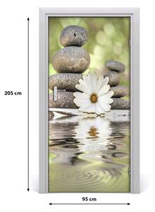 Fototapeta na dvere Kamene a kvety 95x205 cm