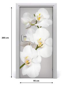 Fototapeta na dvere biela orchidea 95x205 cm