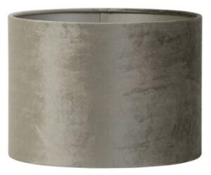 Stolné svietidlo ZINC so šedým zamatovým tienidlom, nikel
