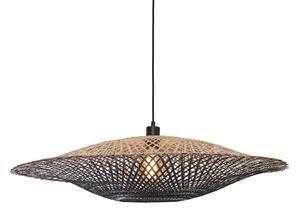 MUZZA Stropná visiaca lampa kalimantan l 87 cm čierna