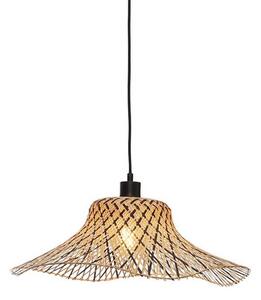 MUZZA Stropná visiaca lampa ibiza s 50 x 15 cm prírodná/čierna