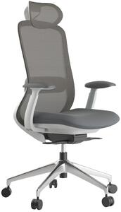 Mercury Kancelárska stolička BESSEL sivý plast, svetlo sivá