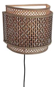 MUZZA Nástenná lampa bhutan l 32 x 27 cm prírodná/čierna