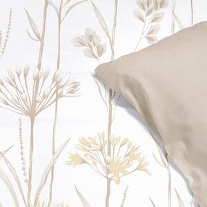 Goldea bavlnené posteľné obliečky duo - okrasné rastliny s latte 220 x 200 a 2ks 70 x 90 cm (šev v strede)