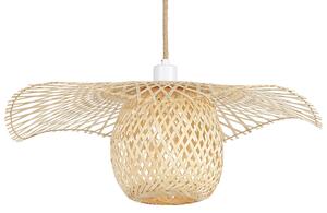 Závesná lampa svetlohnedá bambusové drevo boho dizajn závesné svetlo osvetlenie moderná obývačka jedáleň