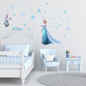 Samolepka na stenu "Elsa a Olaf" 60x70 cm