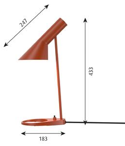 Louis Poulsen AJ Mini stolová lampa hrdzavočervená