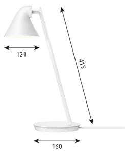 Louis Poulsen NJP Mini stolová LED lampa, biela