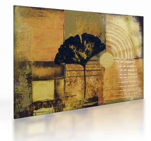 Sklenený obraz - List ginkgo (70x50 cm)