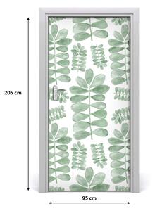 Samolepiace fototapety na dvere lístia eukaliptus 95x205 cm