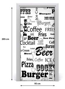 Fototapeta samolepiace dvere menu v reštaurácii 95x205 cm