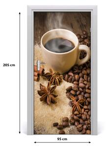 Fototapeta na dvere samolepiace šálka kávy 95x205 cm