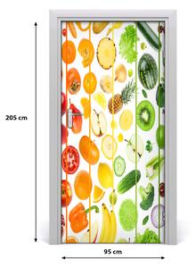 Fototapeta na dvere samolepiace ovocie a zeleninu 95x205 cm