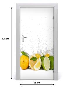 Fototapeta na dvere do domu samolepiace citrusy 95x205 cm