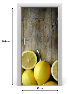 Fototapeta na dvere do domu samolepiace citróny 95x205 cm