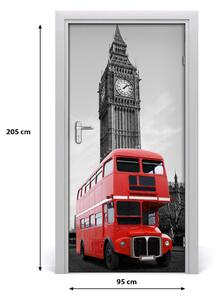 Fototapeta samolepiace dvere londýnsky autobus 95x205 cm