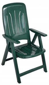 Umelohmotná záhradná stolička - zelená
