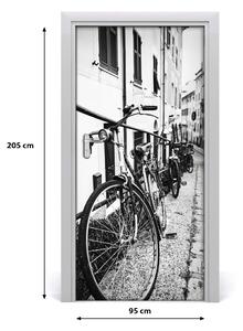 Fototapeta samolepiace na dvere mestské bicykle 95x205 cm