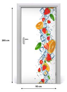 Fototapeta na dvere samolepiace ovocie a ľad 95x205 cm