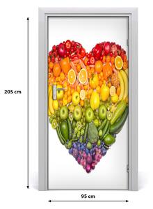 Fototapeta na dvere samolepiace ovocie srdce 95x205 cm