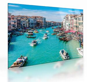 Sklenený obraz - Canal Grande, Benátky, Taliansko (70x50 cm)