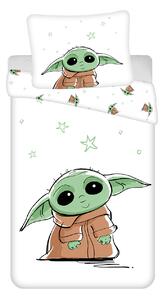 Jerry Fabrics Bavlnené obliečky 140x200 + 70x90 cm - Star Wars "Baby Yoda"